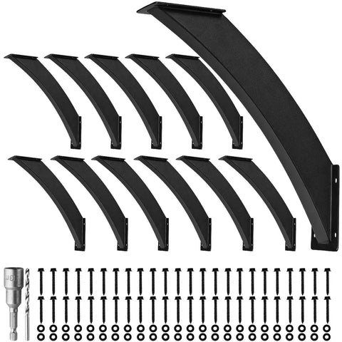 Beefy 4x4 Inch Arc Angle Corner Braces With Mounting Screws, Rugged One-Piece Curved Steel Brackets For Gazebos, Treehouses, Cabins And Patio Structures, 45 Degree Diagonal Supports For Quick And Easy Install