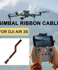 Gimbal Ribbon Cable Replacement for Air 3s Drone with PTZ Flat Ribbon Wire Repair Part shown next to drone and controller