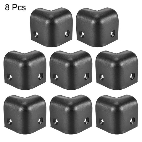 Tough As Nails Speaker Corner Guards For Guitar Amp Cabinets Polypropylene Edge Bumpers, 8 black corner protectors.