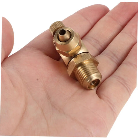 Air Regulator Valve For Precise Flow Control Up To 8mm Push In Tube Fitting Brass With One Quarter Inch Npt Male Thread Ideal For Automotive Door Pump And Pneumatic Systems in hand