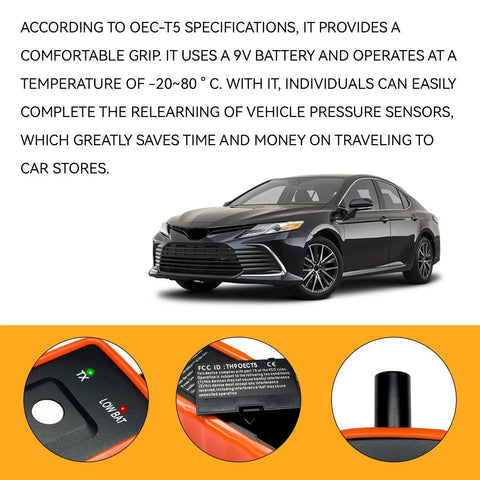 Expert Grade Tpms Relearn Tool And Tire Pressure Sensor Activation Programmer El 50448 Oec T5 usage with vehicle for easy sensor activation.