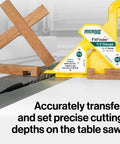 FitFinder One Half Gauge And Matchfit Dado Stop Pro Kit Bundle for woodworking on a table saw for precise dado cuts.