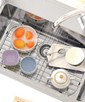 Heavy Duty Stainless Steel Kitchen Sink Grid And Protectors 26 By 14 Inches For Bottom Sink With Rear Drain Five Point One