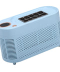 Portable Mini Ice Maker Countertop Chill Factory with sleek blue design and clear ice cube tray for quick ice production.