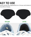 12 Pcs Self-Adhesive Inside Shoe Heel Repair Patches Kit for Sneakers and Mesh Shoes, great before and after view.