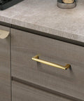 Gold Semicircular Cabinet Handle For Wardrobe, Drawer And Door Zinc Alloy Pull Knob on modern kitchen drawer
