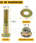 Hardware kit components for 2 Pack Idler Pulley 4-7/8 In Outer Diameter Replaces 753-08171 756-04129 753-08068A for Cub Cadet.
