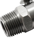Close-up of steel connector in Fuel Line Quick Release Disconnect Coupling For BMW R1200GS S1000RR XR Aftermarket Stainless Steel Kit