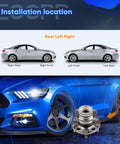 Rear Wheel Bearing And Hub Assembly For 2011 To 2016 Hyundai Elantra Elantra GT Veloster And Kia Forte Koup Five Lug ABS Compatible OE 512492 Replacement Durable OEM Quality Hub For A Smooth Ride shown with car installation locations