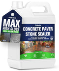 Top Tier Stone Sealer One Gallon Slick Wet Look Finish For Pavers Driveways Patios with high gloss waterproof formula.
