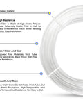 Clear PU Air Hose 8mm OD 5mm ID 32.8ft 10m Pneumatic Tube coiled with product features listed