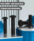 M6 Flat Head Hex Socket Cap Screws 1 X 20mm, 60 Pieces Stainless Steel 304 With Black Zinc Plating, Full Thread Bolts, Includes Hex Spanner
