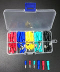 Insulated Male And Female Wire Connectors Kit, 100 Piece Quick Crimp Terminals For Automotive And Home Wiring in plastic case