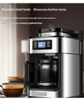 Hustle Ready Daily Grind 2In1 Automatic Coffee Grinder And Brewer Whole Bean Drip Machine with stainless steel body.