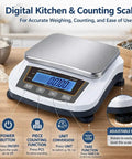 Pro Grade Digital Analytical Balance And Lab Scale With 5000 G Capacity And 0.01 G Precision, stainless steel, LED display