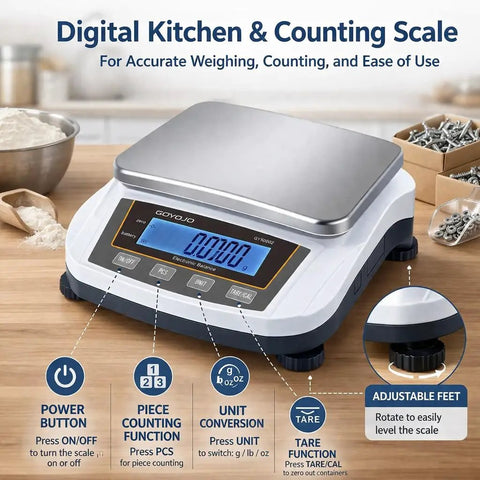 Pro Grade Digital Analytical Balance And Lab Scale With 5000 G Capacity And 0.01 G Precision, stainless steel, LED display
