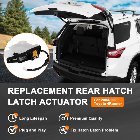 Toyota 4Runner Rear Hatch Latch Actuator Replacement For 2003-2009 4th Gen open liftgate and actuator detail
