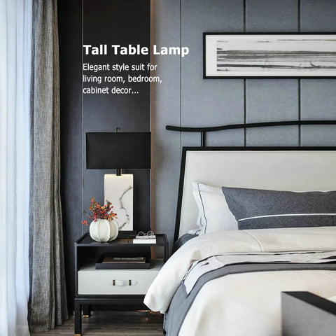 Dope Black 24 Inch Touch Table Lamps Set Of 2 With USB Ports, 3 Way Dimmable Bedside Nightstand Lights in bedroom setup