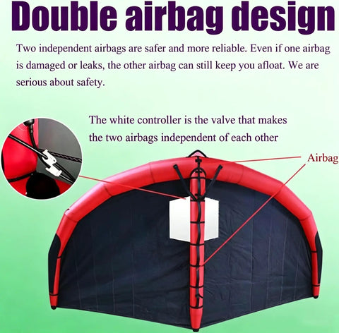 Inflatable Wing Foil Board For Wing Surfing Lightweight Easy Pump Travel Companion Portable Hydrofoil Board double airbag design