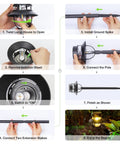 Assembly instructions for Solar Pathway Lights Outdoor 6 Pack Dope Bright White LED Landscape Lights For Garden And Walkways IP67 Waterproof