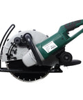 Tough As Nails 14 Inch Wet Or Dry Corded Concrete Saw With 2600 Watt Motor And Steel Frame, side angle view.