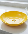 Eyewash Bowl Replacement Basin For Eyewash Stations, 11.81 Inch Yellow ABS Plastic Safety Receptor Basin, top view