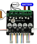 Top view of ODESC V4.2 24V Single Drive High Current High Precision Brushless Servo Motor Controller with connectors and circuit board.