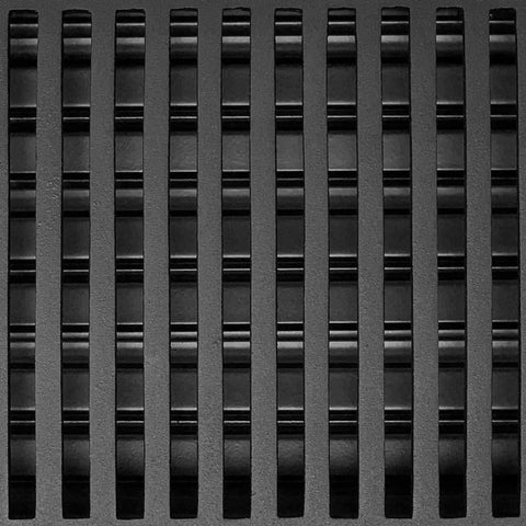 4 X 10 Cast Aluminum Contemporary Vent Cover In Black For Floor And Wall Registers With Adjustable Dampers
