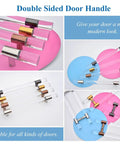 Rose Gold Clear Acrylic Door Handle Pull Push H Shape Glass Bar 39 Inch Modern Sliding Hardware Kit For Commercial Doors