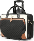 Arcoyard waterproof rolling laptop bag for women with smooth wheels and elegant design, ideal for travel and business use.