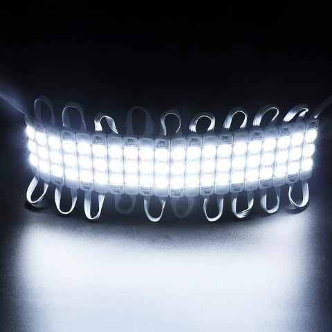 100 Pack LED Module Strip Lights Kit With Adhesive Backing, 54ft Length, AC110V, 2835 SMD Three LED Modules, illuminated in dark
