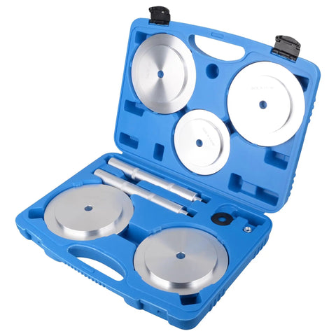 Heavy Duty Truck Hub Seal Installer Kit With Seal Drivers For Quick Removal And Reinstallation Of Bearing Seals Preventing Damage And Built For Ready To Roll Versatility Across Most Truck Models in blue case