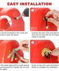 Installation steps for Six Pack Universal Gas Can Vent Caps Replacement Vent Plugs For Faster Flow Leak Proof Sealing Ethanol Resistant Rubber
