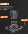 Assembly diagram for Reusable Cloth Vacuum Filter For 2.5 To 4 Gallon Wet Dry Vacuums Dry Pick Up Only Fits AA255W V0405P 0901 VO408S 0901 Models