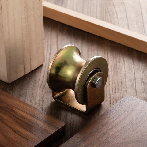 4 Pack 3 Inch U Groove Caster Wheels Forged From Heavy 45 Pound Steel Brackets Rated 1763 Lbs Each Rock Solid For Sliding Gates Industrial Tracks And Wire Rope Rails Built Like A Tank To Roll Smooth Through Daily Grind on wooden surface.