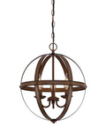Six Light Indoor Chandelier In Brushed Nickel Finish With Dramatic Contemporary Style showing spherical open design.