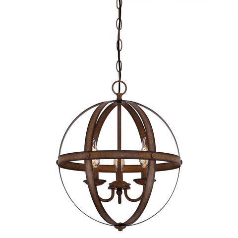 Six Light Indoor Chandelier In Brushed Nickel Finish With Dramatic Contemporary Style showing spherical open design.