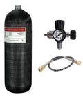 Carbon Fiber Air Tank 4500 PSI 6.8L for PCP Rifles and Scuba Diving with Paintball Fill Station and Valve Regulator Gauge