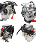 BeefedUp 24Mm PD24J Carburetor Kit For 4 Stroke 125Cc 150Cc Engines, with intake manifold and air filter, various angles