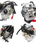 Beefed Up 24mm 150cc Carburetor Kit For Scooters And Go Karts 4 Stroke Engine With Starter Solenoid Fits 152QMJ 152QMI 157QMJ 157QMI High Flow Performance Upgrade For Better Throttle Response
