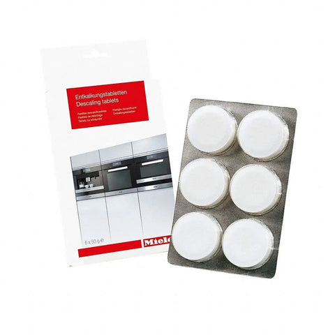 Coffee Machine Cleaning Tablets Ten Pack And Descaling Tablets Six Pack For CVA Coffee Machines packaged in box and tray