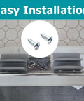 5 Pack Gray Plastic Sliding Shower Door Bottom Guides M6192 installed with fasteners in 1/2 inch channel for precise alignment