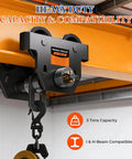 3 Ton Manual Adjustable I Beam Trolley With Flange Width From 3.66 To 8.46 Inches in warehouse, dual side wheels visible