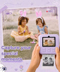12 Rolls Kids Camera Instant Print Thermal Paper Refill 2.2In x 19.7Ft HD Photo Paper Safe BPA Free For Instant Print Cameras 80 Plus Photos Per Roll, kids playing