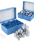 Two 1000G Calibration Weights Set For Digital Scales With Tweezers, precision gram weights in blue storage boxes, stainless steel