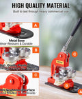 75mm Button Maker Kit With Punch Press for DIY Badges showing metal base, plastic slide, and ABS-coated surface.