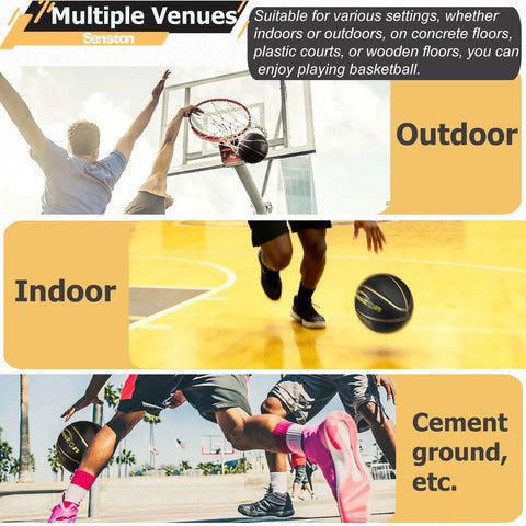 Outdoor And Indoor Rubber Basketball With Pump Official Size 7 29.5 Inch Ball high grip durable wear resistant in game settings