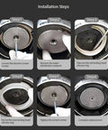 Installation steps for 51mm Silicone Steam Ring Replacement for Espresso Machines, focusing on Delonghi EC models