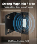 Ultra Thin Magnetic Drawer Catches Pack Of 16 With No Gap L Shaped Strike Plate on cabinet door