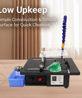 Jade Carving Machine 1850W Table Saw Polisher, 10000RPM Bench Grinder with jade piece on a smooth, clean work surface.